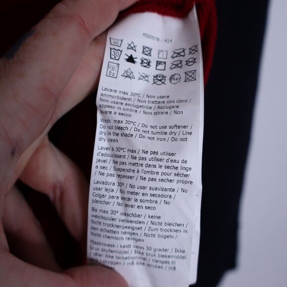 CASTELLI Armando Sweatshirt Savile Blue Red Off White Full Zip High Neck Men's M - Picture 15 of 15